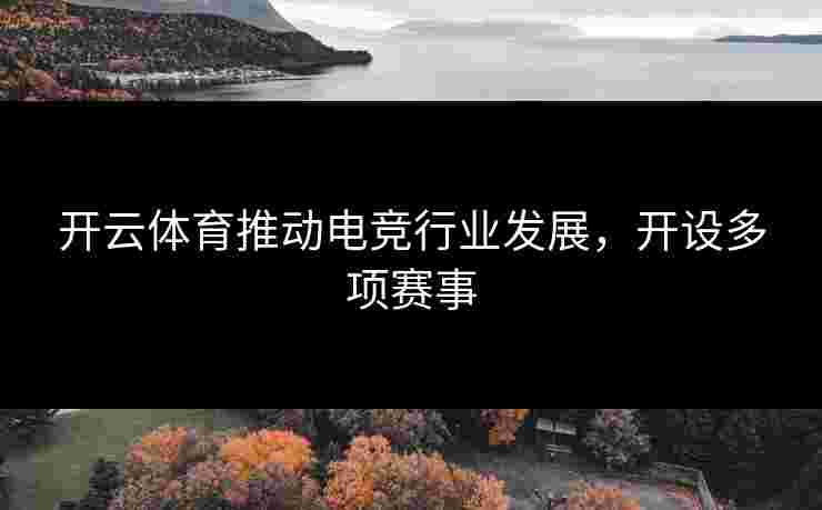开云体育推动电竞行业发展,开设多项赛事 开云体育推动电竞行业发展,开设多项赛事